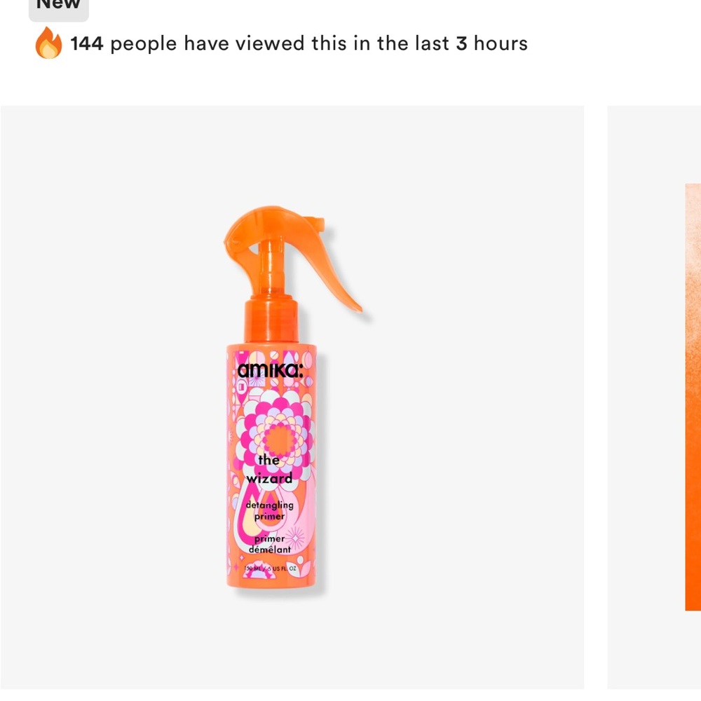 Amika The Wizard Hair Primer in Orange and Pink